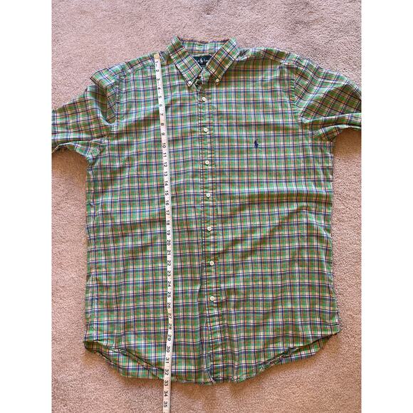 Ralph Lauren Blue Label Classic Fit Plaid Long Sleeve Button Down Top Size LT - Picture 7 of 7